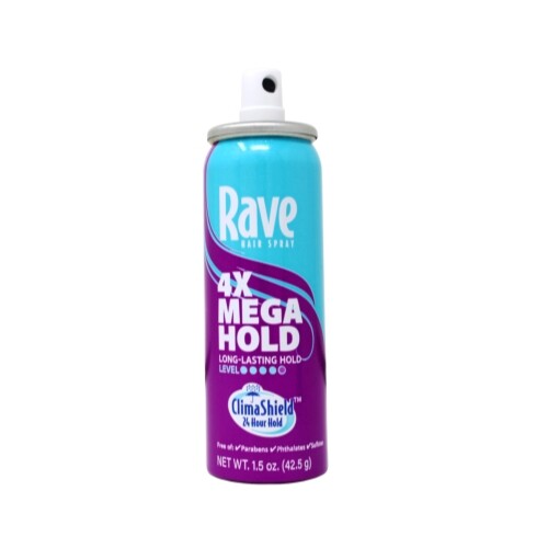 3 Pack Rave 4X Mega Hairspray 1.5 Ounce