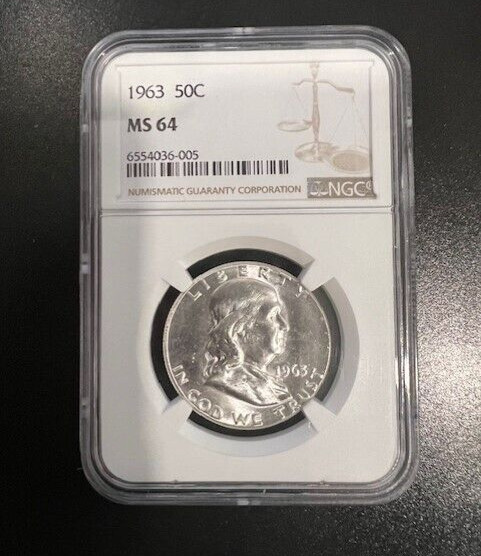 1963-P | Franklin Silver Half Dollar | NGC MS64 | Collection 4001+