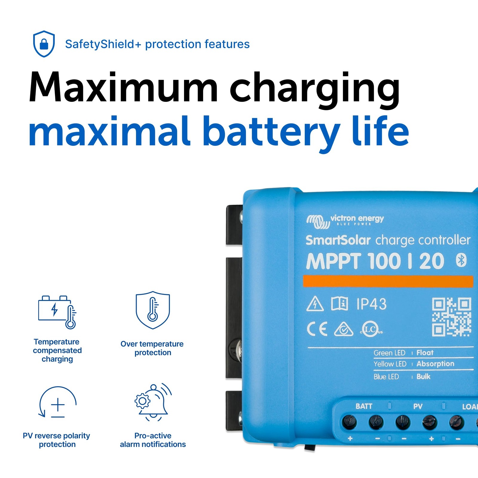 SmartSolar MPPT Solar Charge Controller (Bluetooth) - Charge Controllers for ...