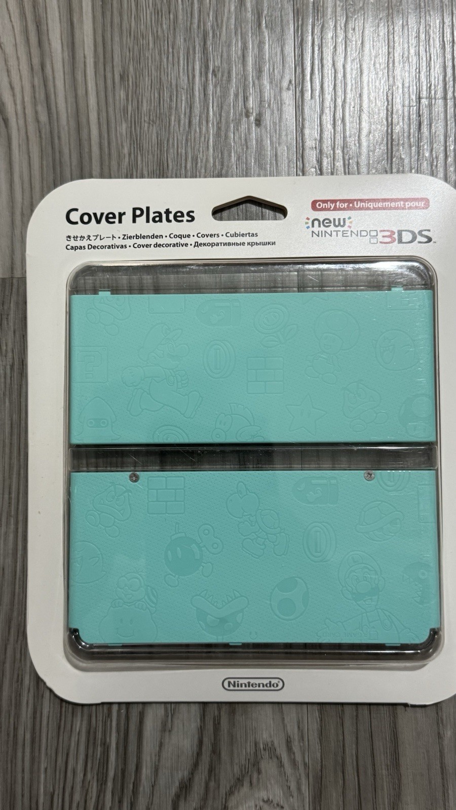 New Nintendo 3DS Kisekae Cover Plates No.026 - Blue Green Super Mario Emboss