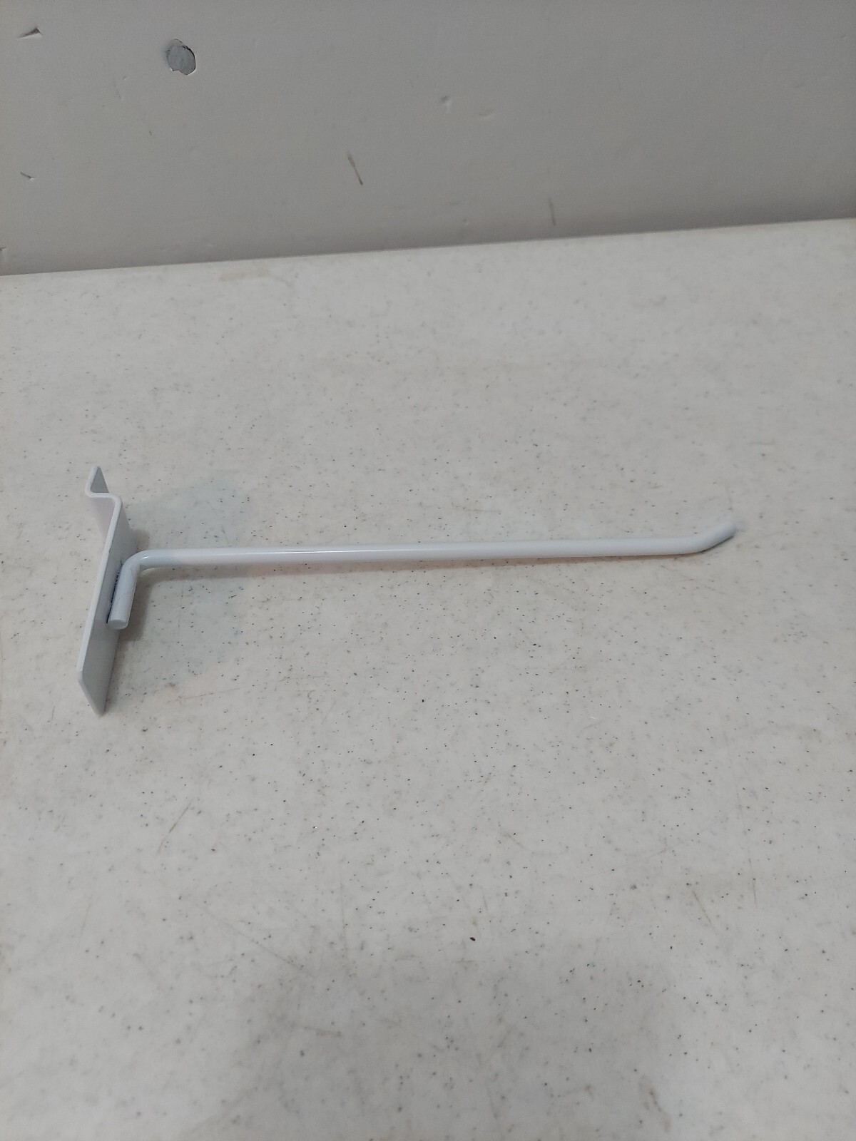 12 8" White Slatwall Hooks