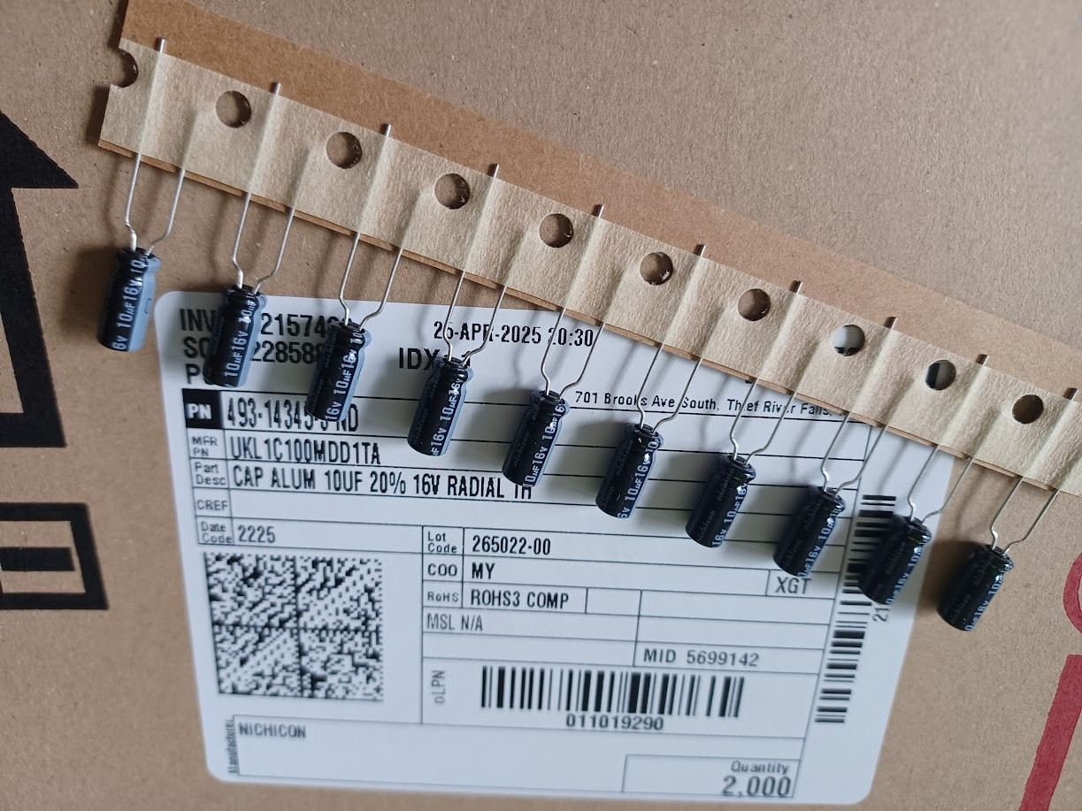 10 New Nichicon UKL 10 uf 16v Radial Capacitors low-leakage