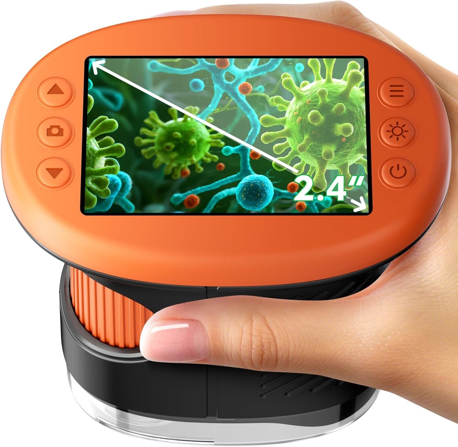 1000X Handheld Microscope for Kids, 4K 2.4" Screen Digital Kids Microscopes w...