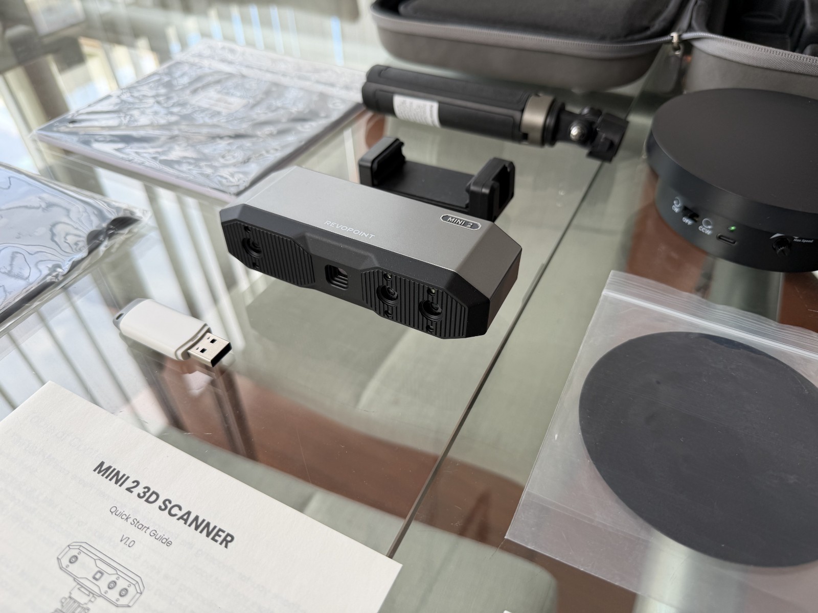 Revopoint MINI 2 3D Scanner + Dual-Axis Turntable Bundle – High Precision