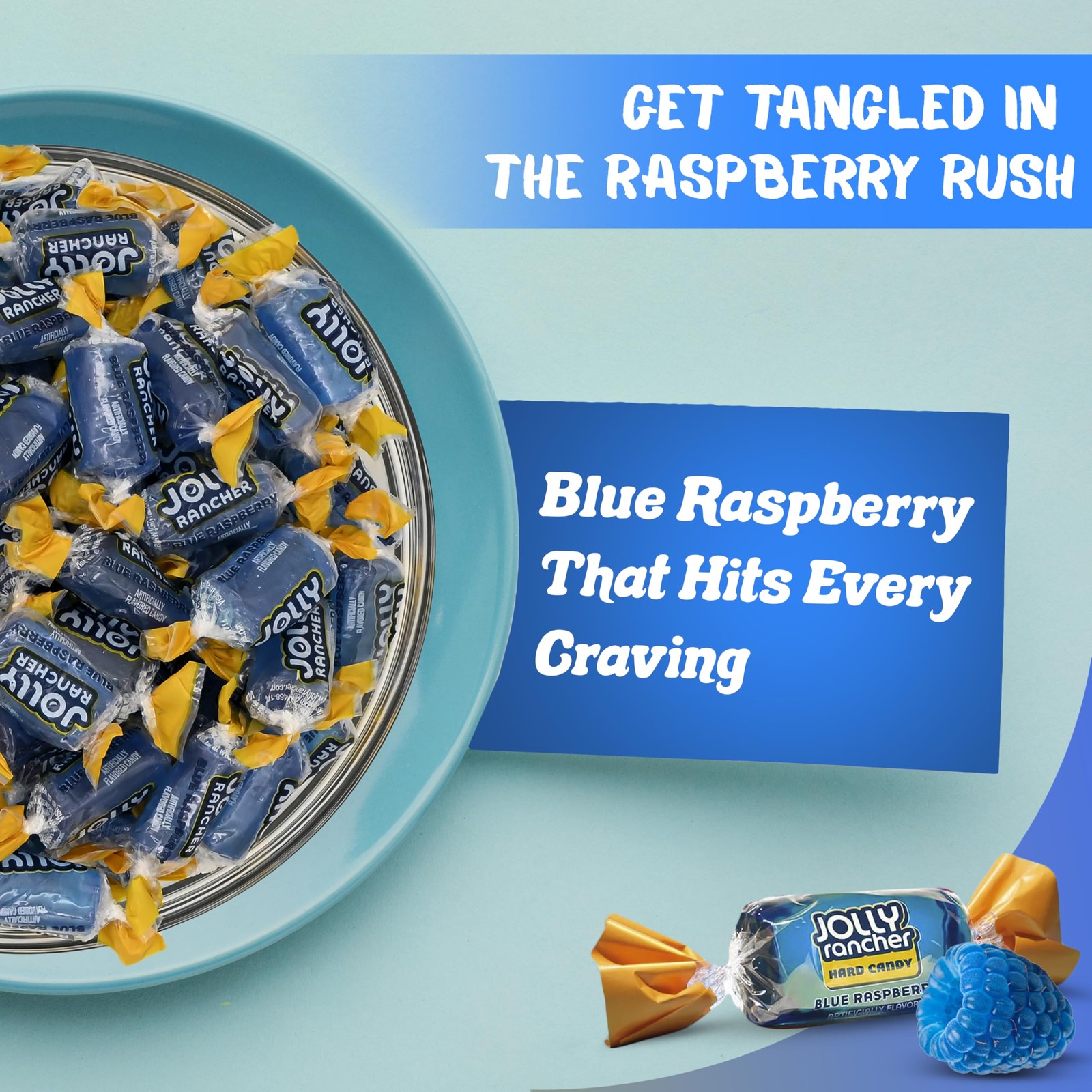 Blue Raspberry Jolly Ranchers Hard Candy – 14.81 cm x 4.29 x 19.41