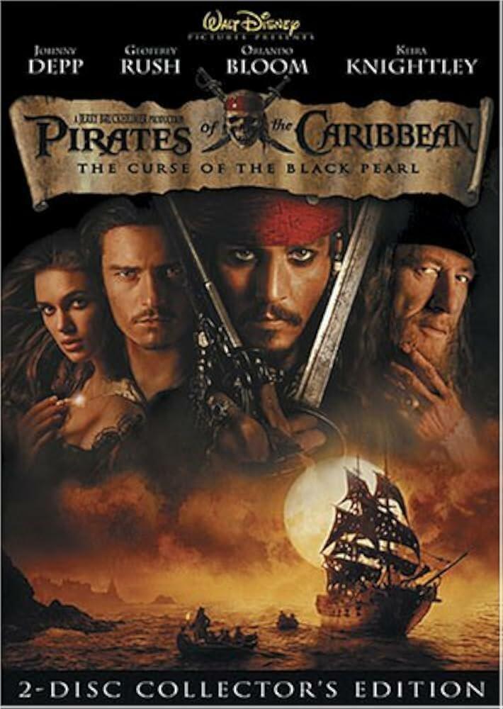 Pirates of the Caribbean: The Curse of the Black Pearl (DVD, 2003, 2-Disc) NEW