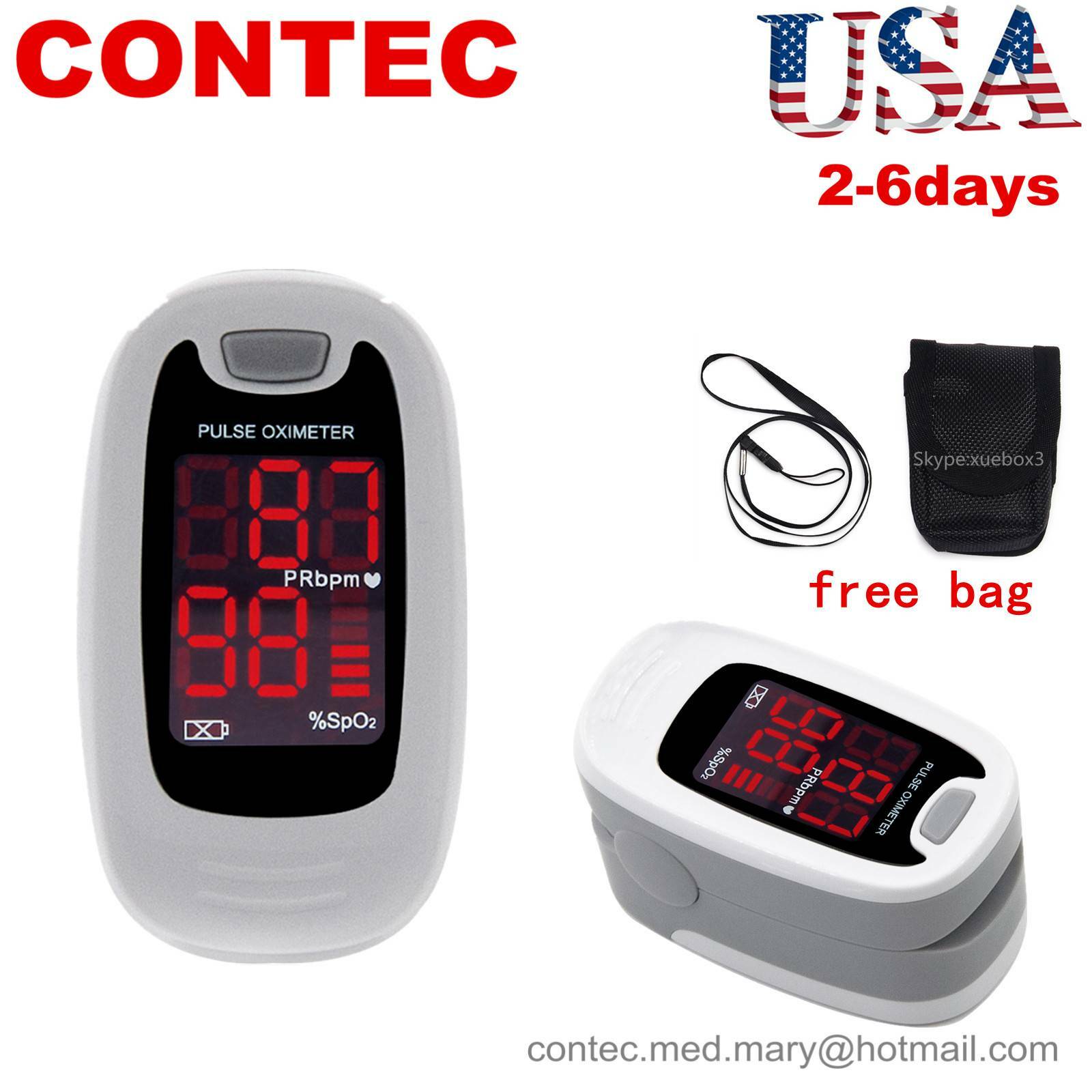 Pulse Oximeter Blood Oxygen Saturation Monitor SpO2 Pulse Rate CMS50M