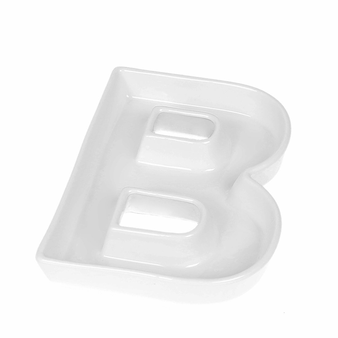 Ceramic Small Letter Dish Plates Candy Nuts Ideas Wedding Party Decor Letter B