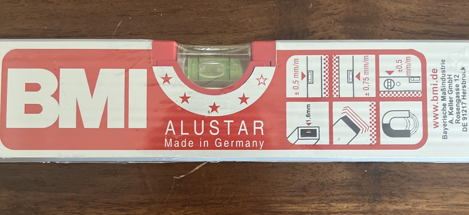 BMI Aluminium Alustar Level (60 cm Long, Edgeless Horizontal - Sealed