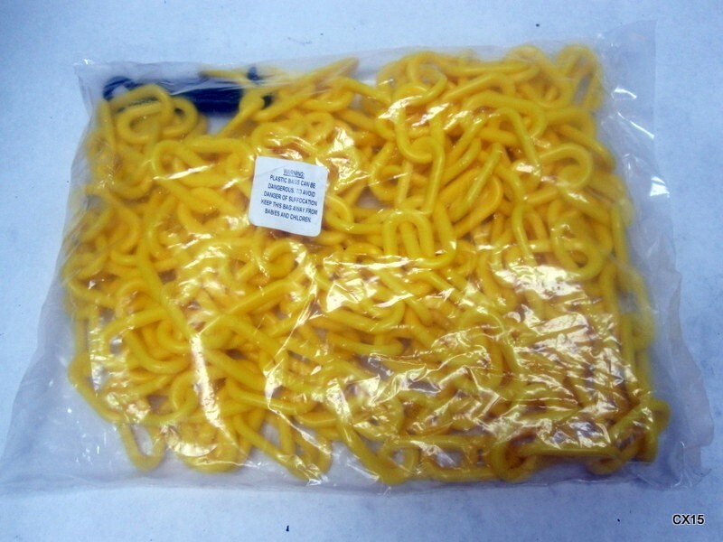 MR Chain 50002-25 Plastic Chain,2" Size,25 Ft. L,Yellow