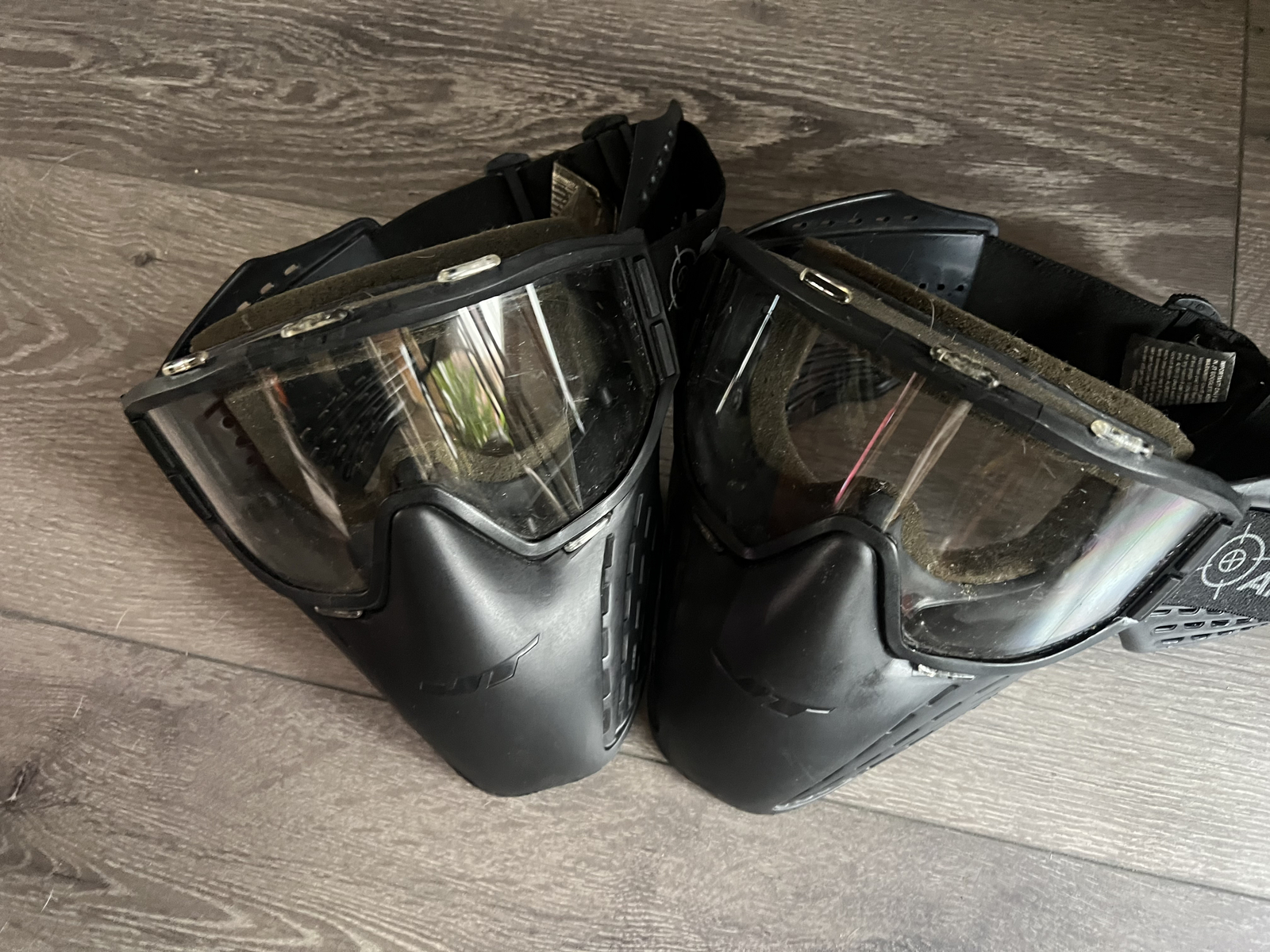 2 JT airsoft full face mask black adult in great condition minimal wear