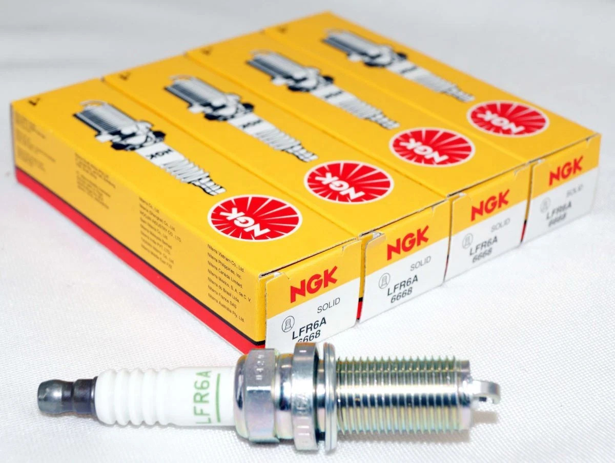 (QTY 4) NEW OEM GENUINE NGK RESISTOR SPARK PLUG LFR6A 6668