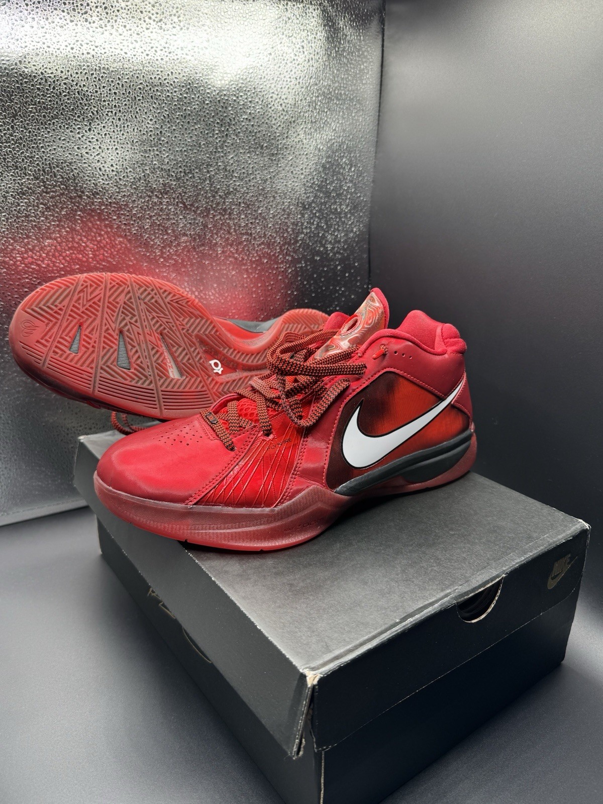 Nike Zoom KD III Men’s Basketball Sneakers Challenge Red/White-Black DV0835-600