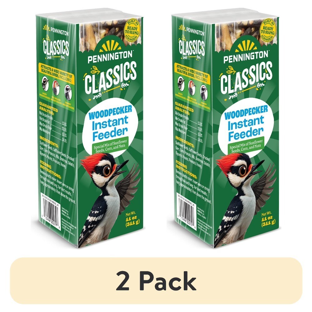 (2 pack) Classics Woodpecker Bar Instant Feeder 11 ounce