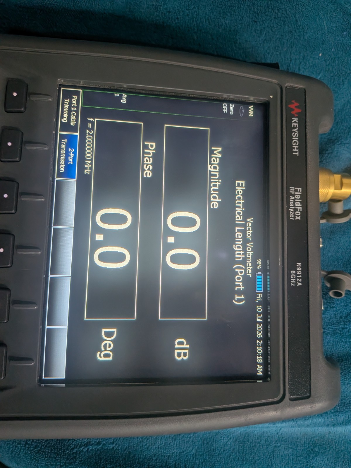 Keysight Agilent Fieldfox N9912A Spectrum Analyzer Generator VNA Meter Cpu2 Cald