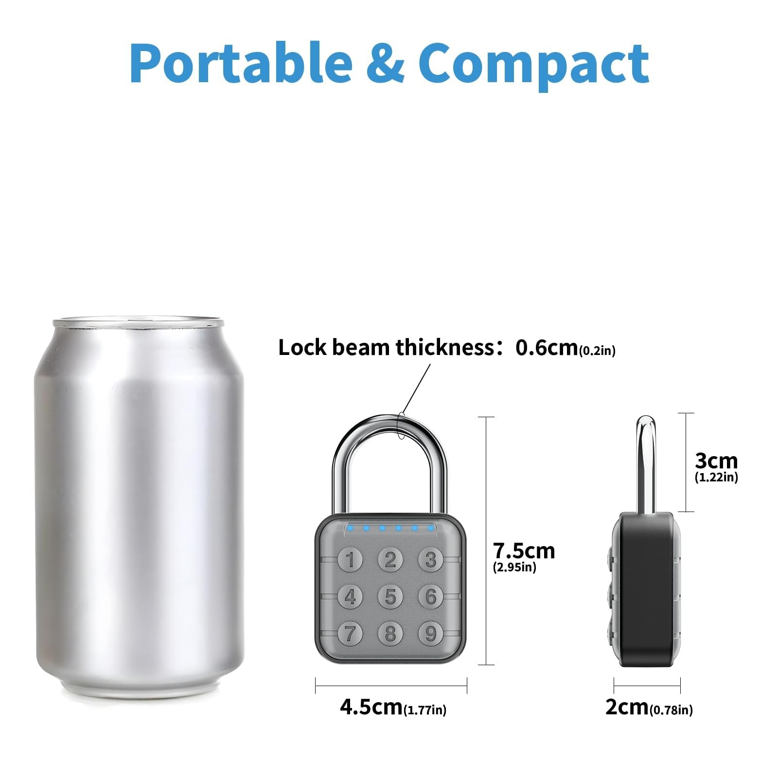 Combination Lock 2-Pack for Gym Locker, School, Travel - High Security