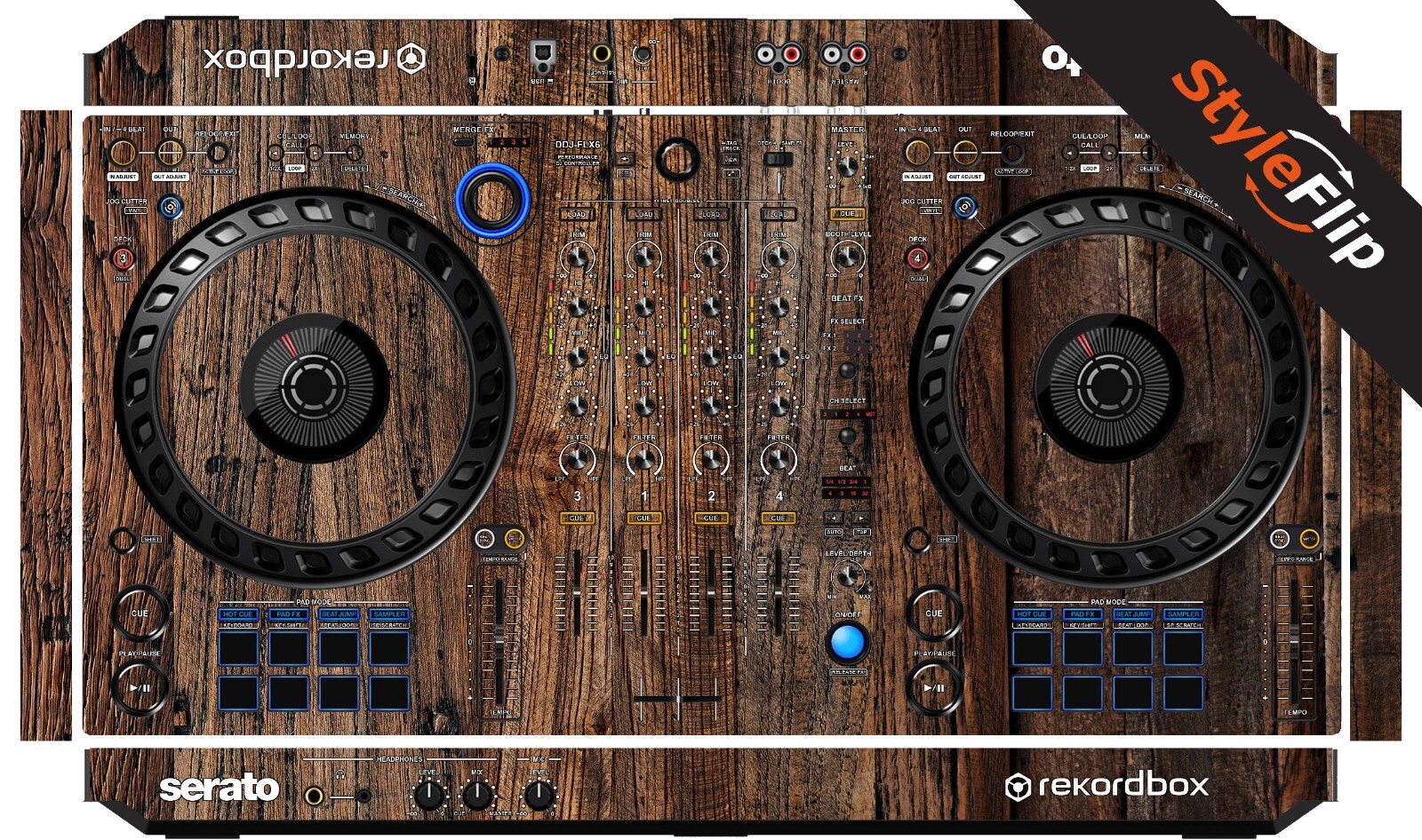 Pioneer DDJ-FLX6 GT Skin | Wood #3 | Protective Decal | StyleFlip Skins