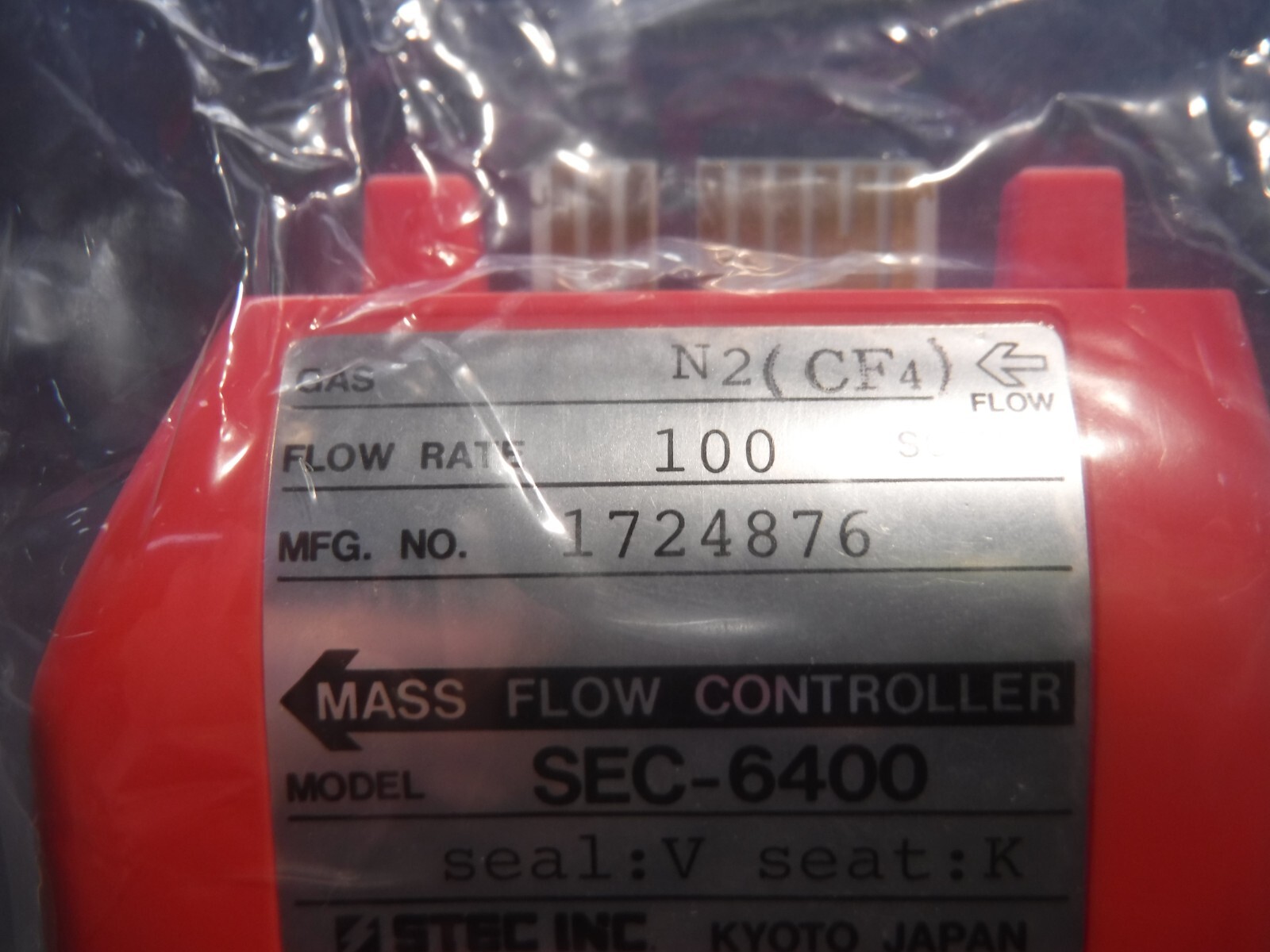 Horiba Stec Inc. Model: SEC-6400 Gas: N2 (CF4) Mass Flow Controller