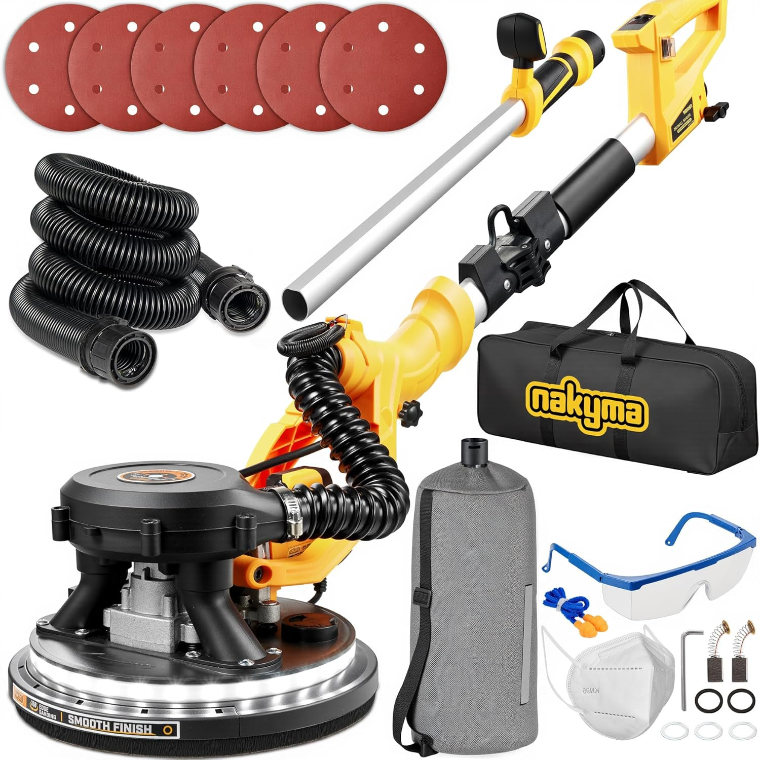 Drywall Sander, 950W 8.5A Electric Drywall Sander with Vacuum Dust Collector, 9