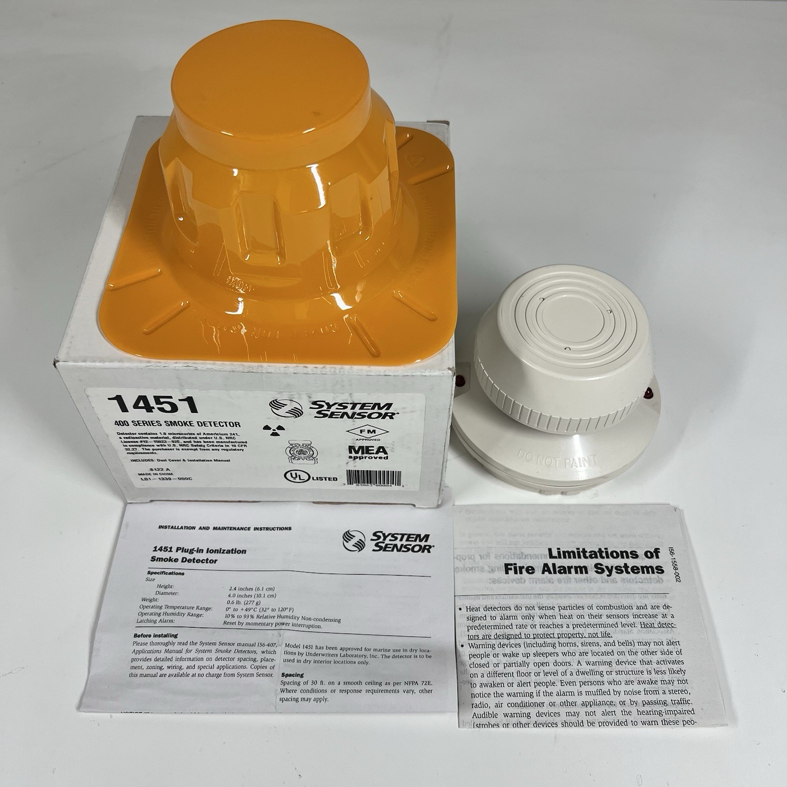 System Sensor 1451 400 Series Dual Chamber Ionization Smoke Detector New In Box