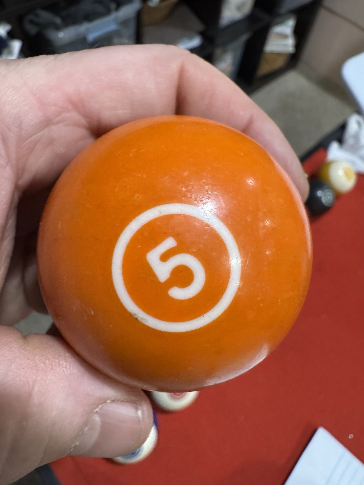 VTG Replacement Orange Number #5 Albany Hyatt Billiard Ball Co. Pool Bullseye