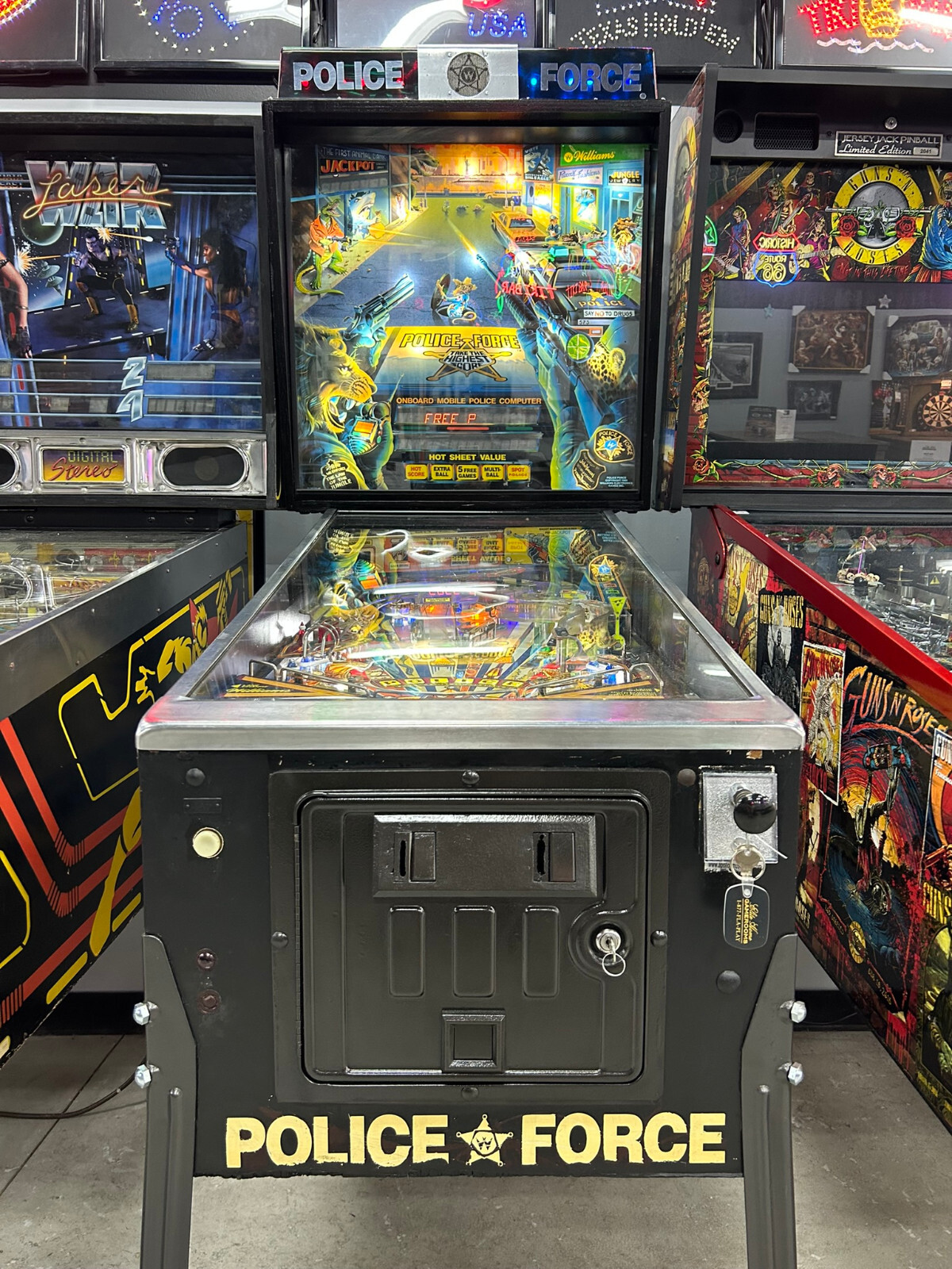 Police Force Pinball Machine by Williams 1989 - Professionally Refurbished