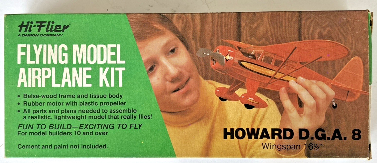Vintage Hi-Flier Howard DGA-8 Balsa Model Kit – 16.5" Wingspan (1942)