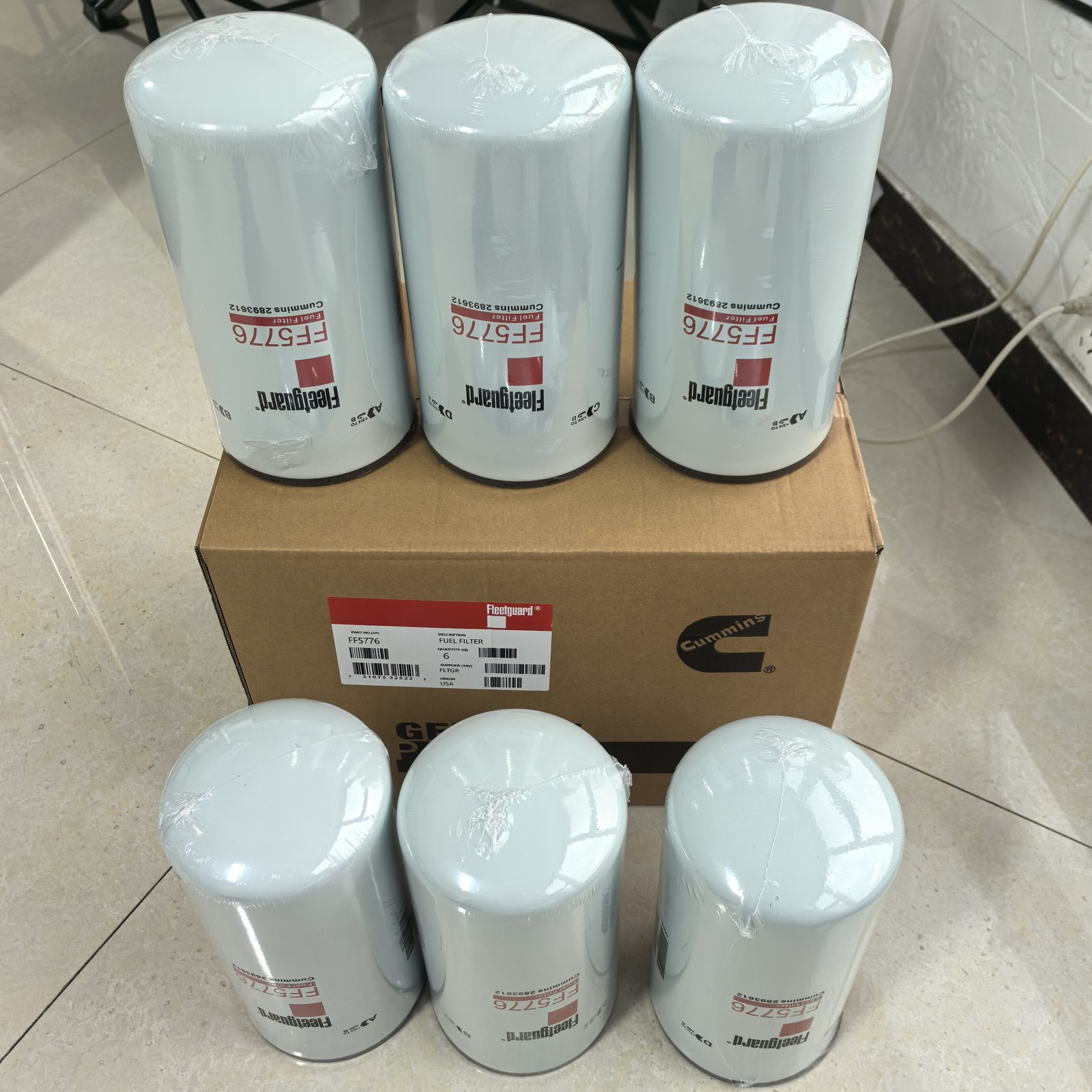 NEW 6PCS Fuel Filter FF5776 Fleetguard For Cummins  ISX 2893612 free shipping
