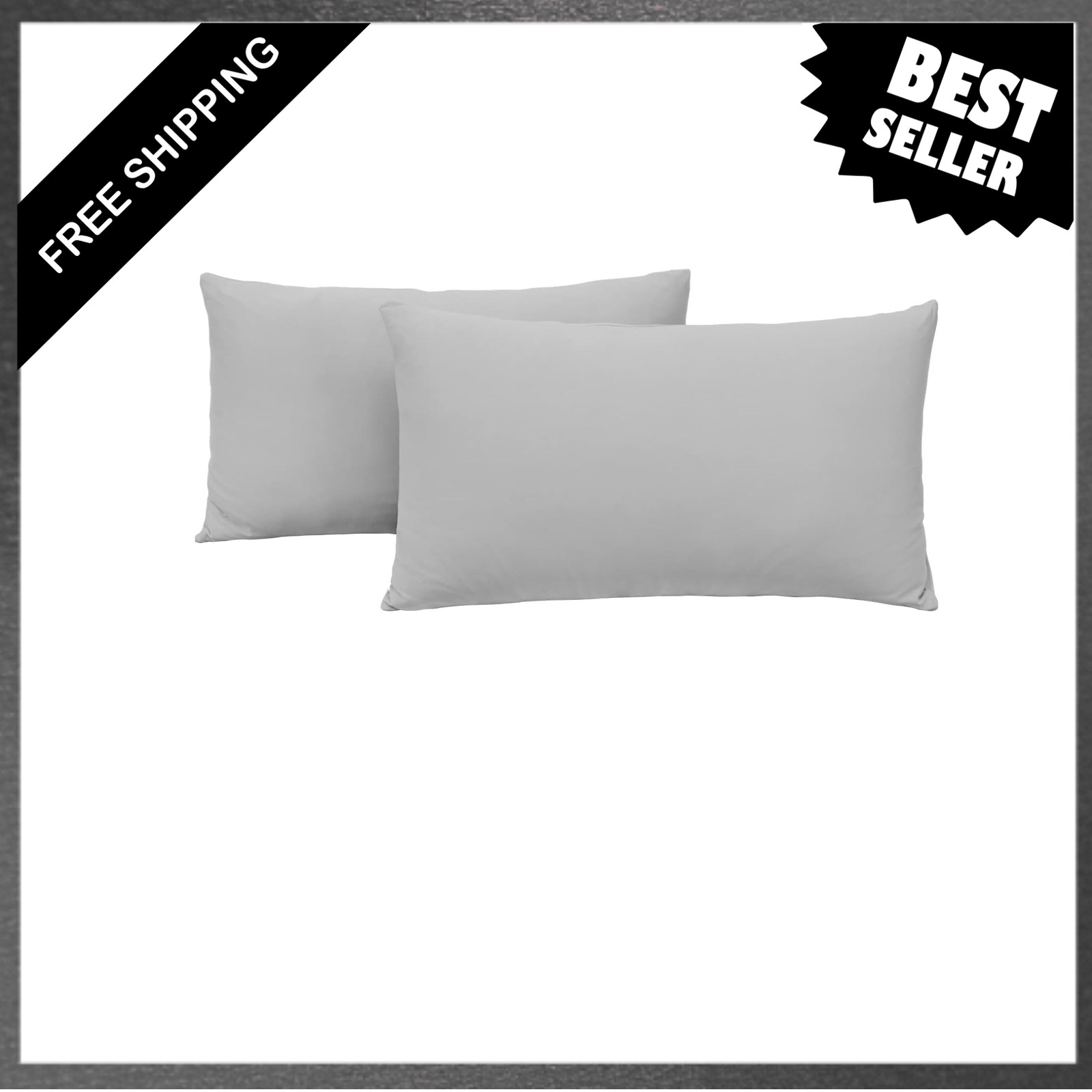 Jersey Knit Small Pillow Cases Set 2 Pack for Travel Toddler Pillows 12x16 13x18