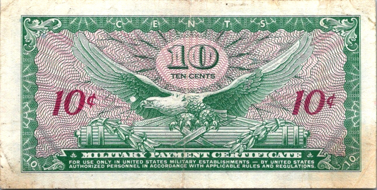 Series 641 10 Cents Military Payment Certificate