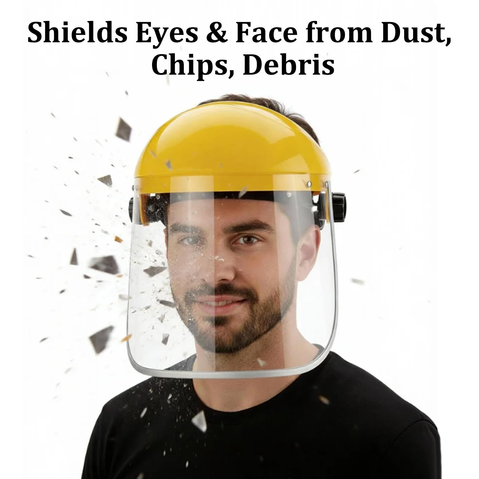 Full Face Safety Shield for Grinding, Cutting, Woodworking & Workshop Use