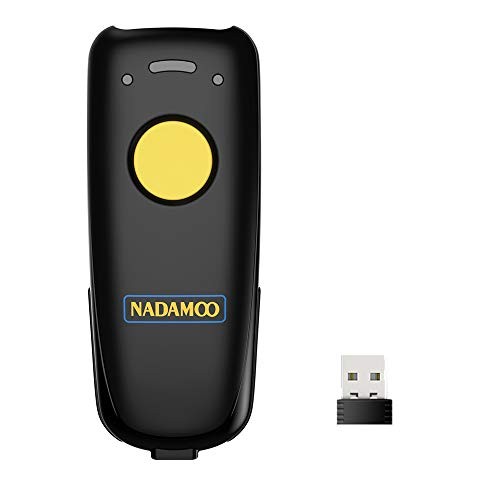 Wireless 2D Barcode Scanner Compatible with Bluetooth, 2.4G Wireless 2D Yellow