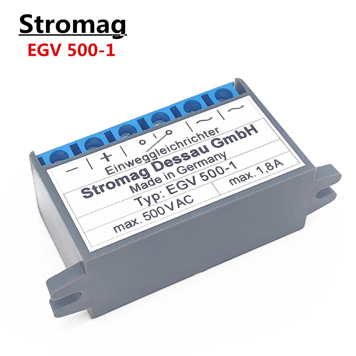 Stromag Type: EGV 500-1 Max. 500V AC Max. 1,8A Motor Brake Rectifier
