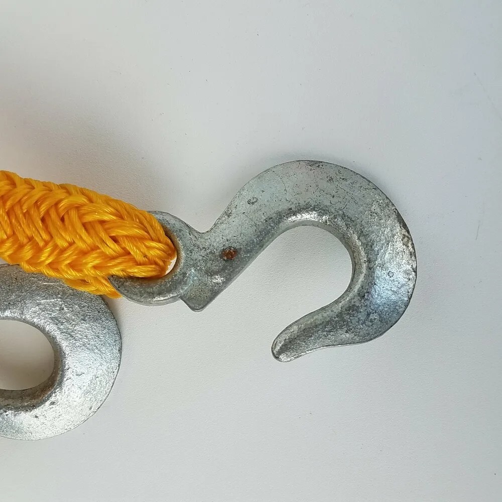 Tow Rope Strap With Hooks Yellow