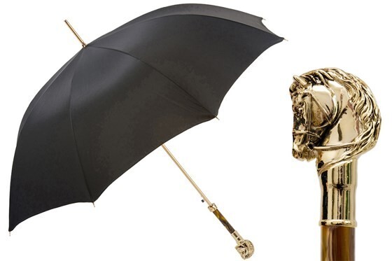 Pasotti Golden Horse Umbrella Gift Box included New