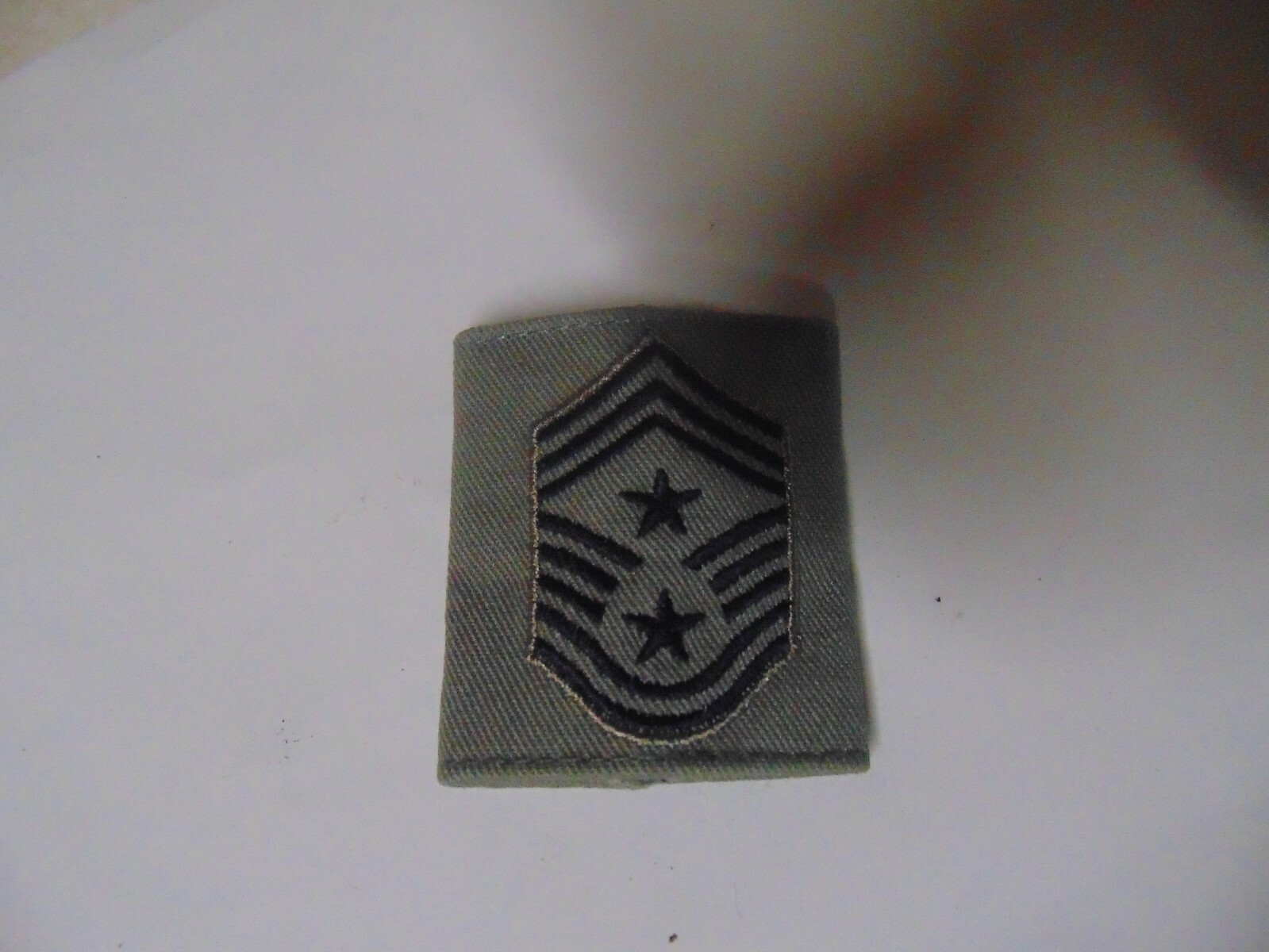 MILITARY PATCH US AIR FORCE CLOTH SLIDE ON GORTEX ABU GRAY CHIEF MASTER SERGEANT