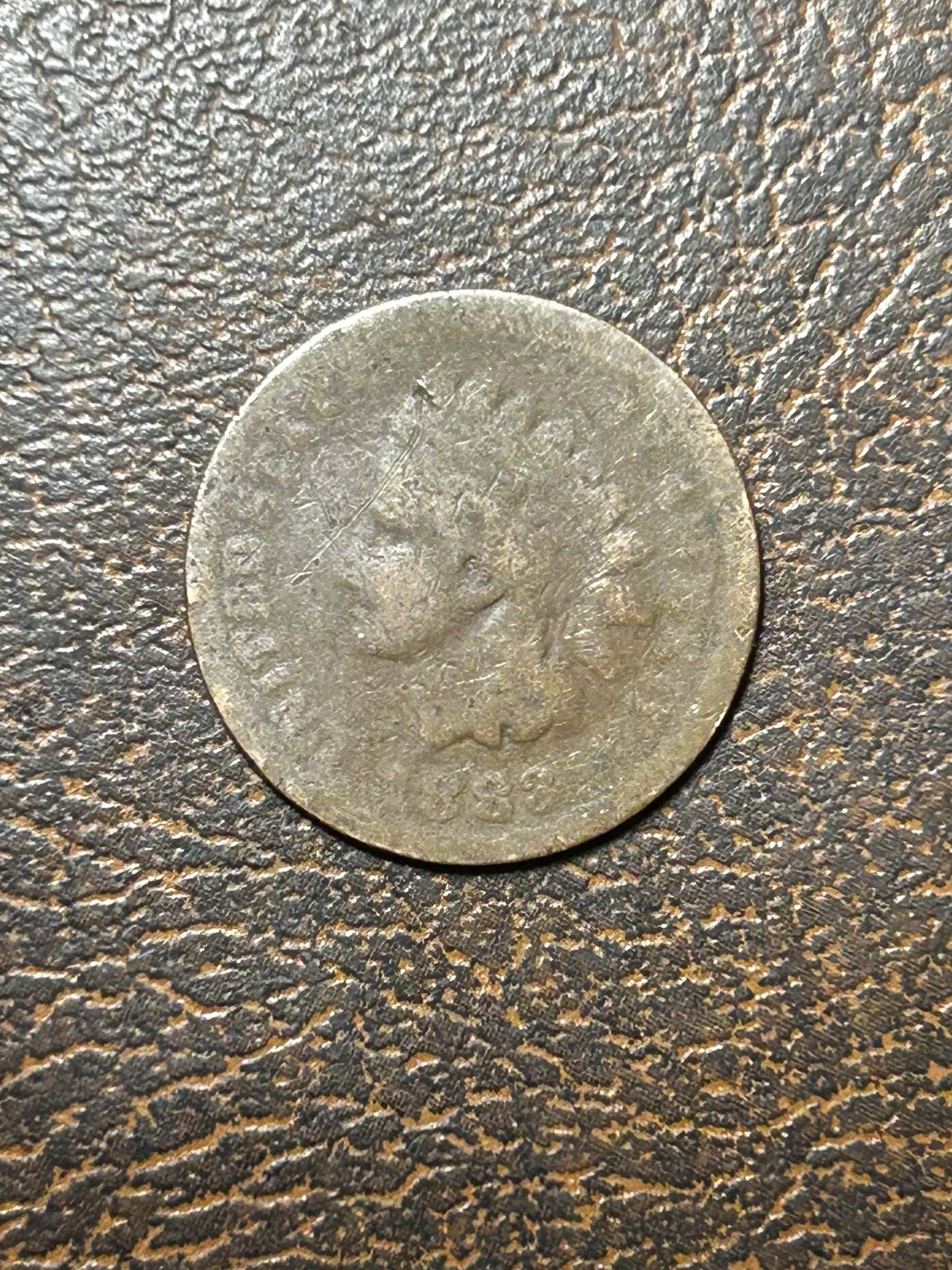 1883 Indian Head Cent Good Condition Exact Coin Pictured Free Shipping #A12