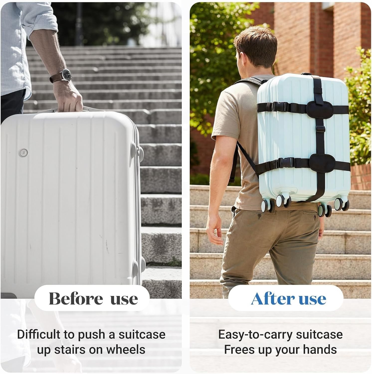 Luggage Backpack Conversion System Connector Straps Cross Shaped External Frame