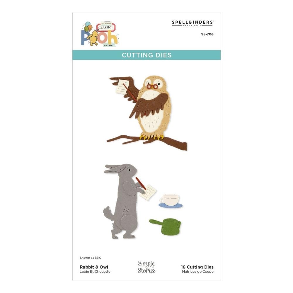 Spellbinders ~SAY CHEESE POOH BIRTHDAY ~ Rabbit & Owl ~ S5-706