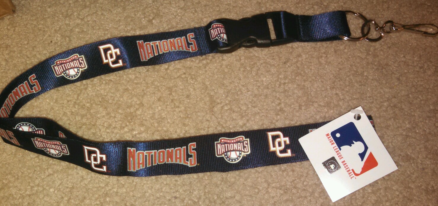 MLB Washington Nationals Navy Breakaway Lanyard Keychain NWT Free Ship