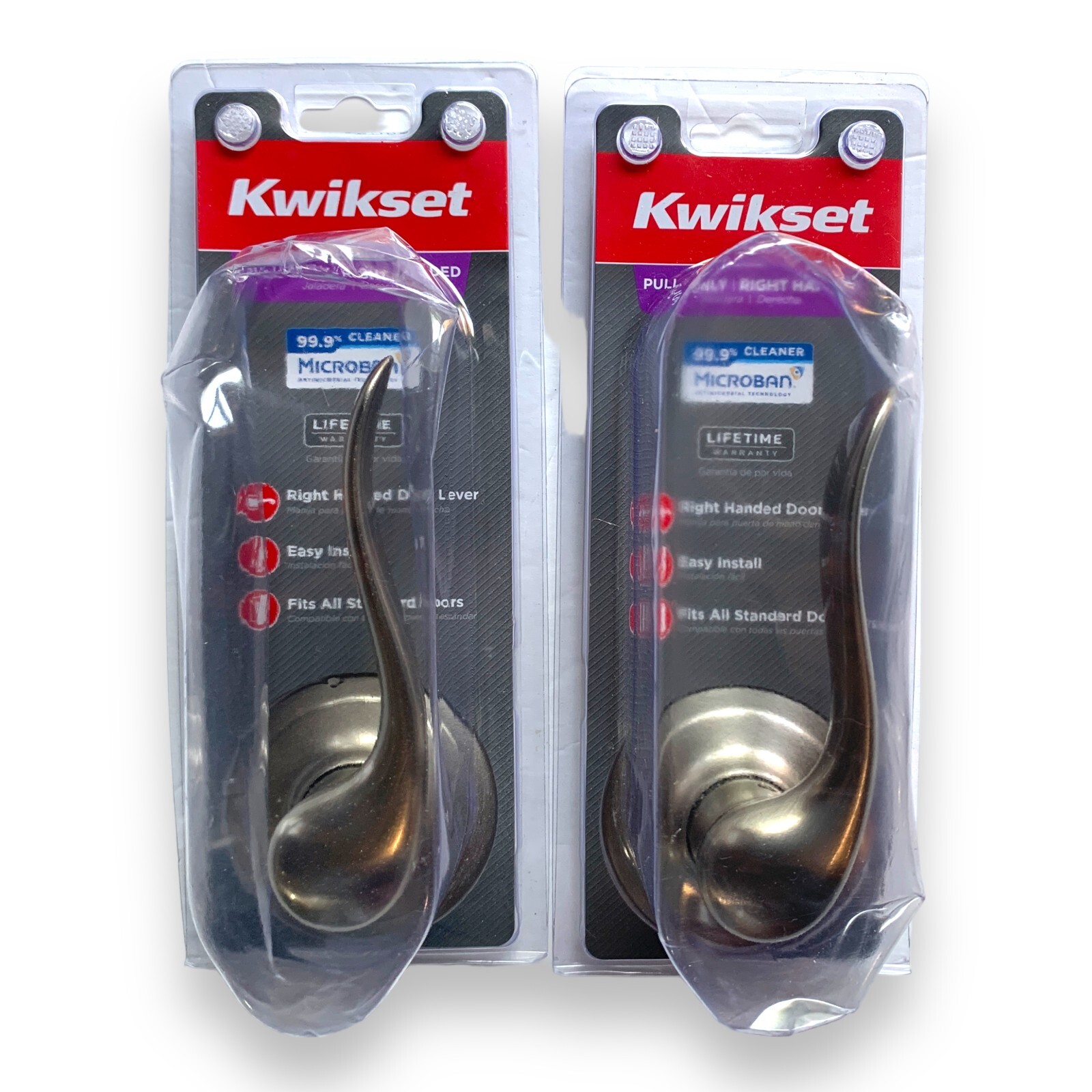 Kwikset Signature Series Satin Nickel Right-Hand Dummy Door Lever 97880-676 NEW
