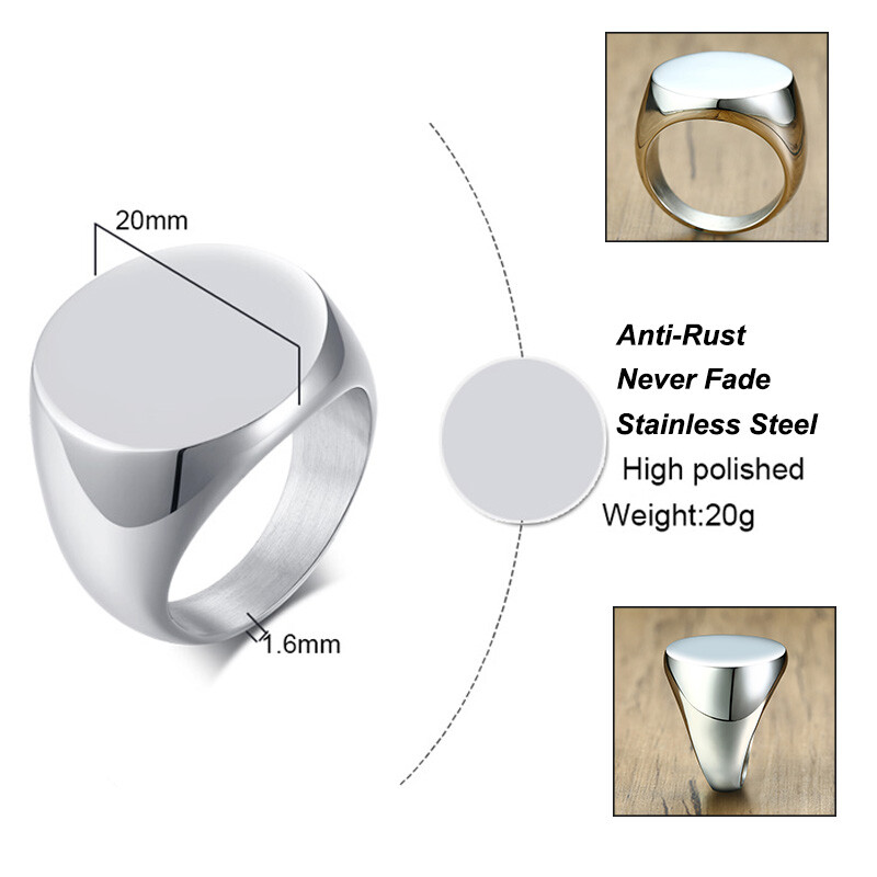 Mens Signet Ring Signature Ring Silver Initials Custom Royal Initialen Letters