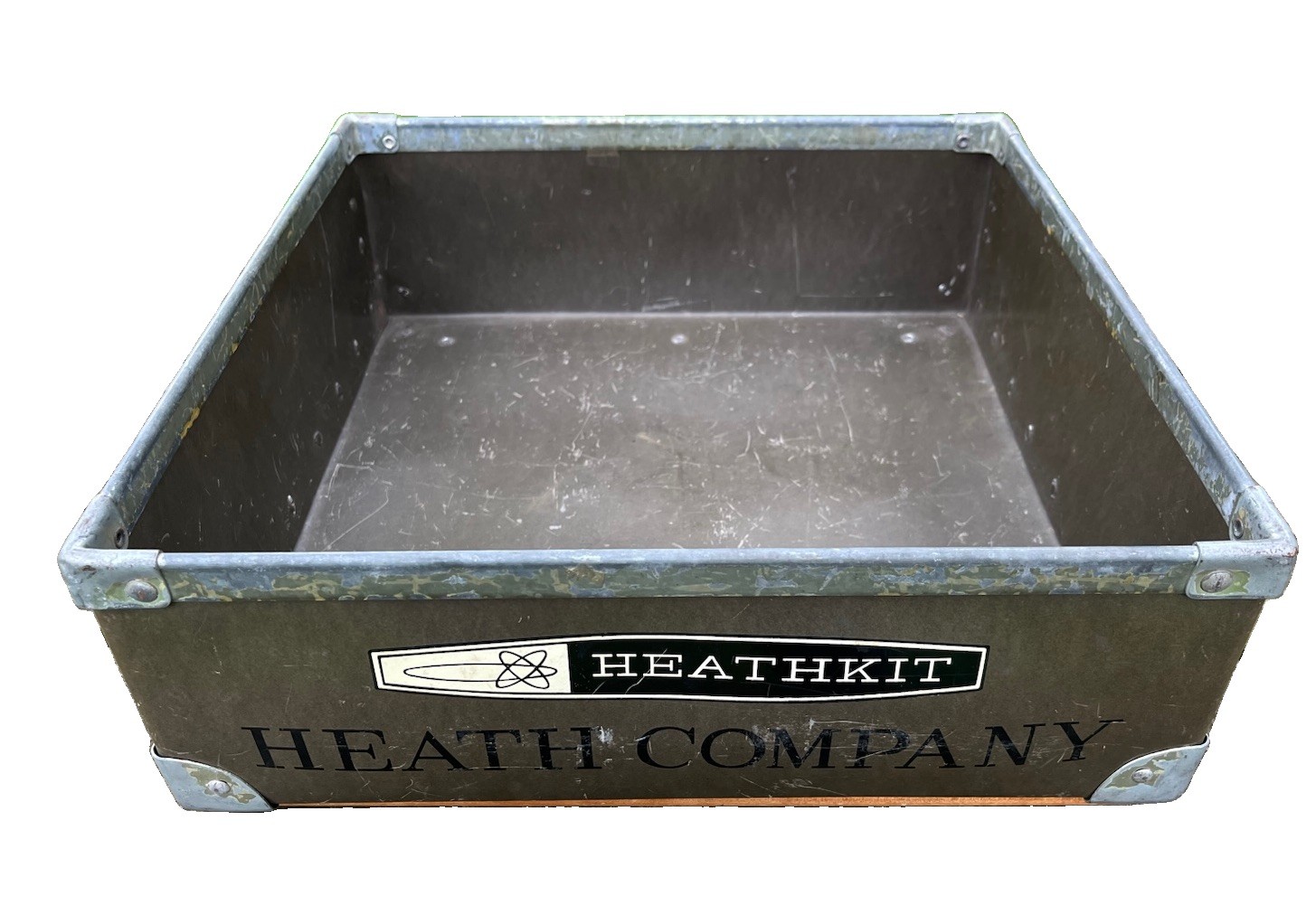 Heathkit Factory Ham Radio Parts BIN TOTE Material Industrial Storage 15x15x6