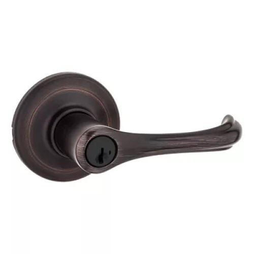 Kwikset 409DNL 94090-008 SmartKey Entry Lever Lock Venetian Bronze/Satin Nickel