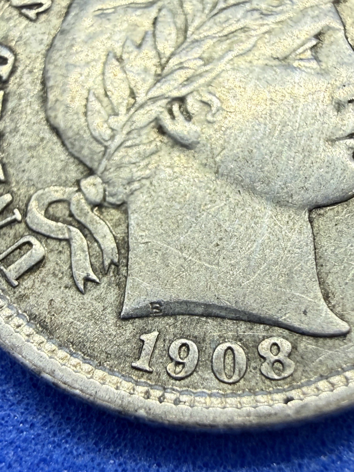 1908 Barber Dime High Grade XF/AU