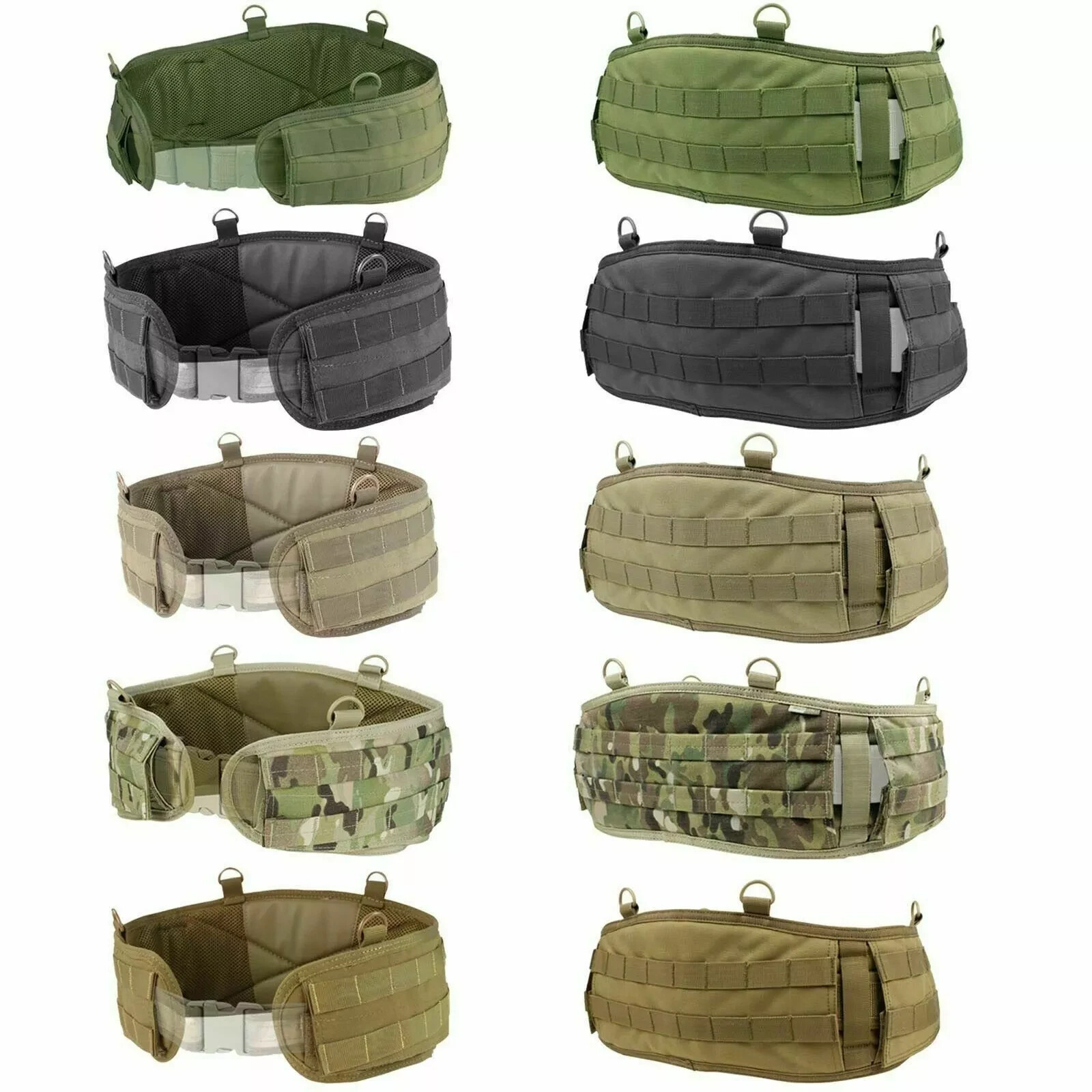 Condor Tactical MOLLE Battle Belt Gen II Mesh Padded Heavy Duty Combat Outer