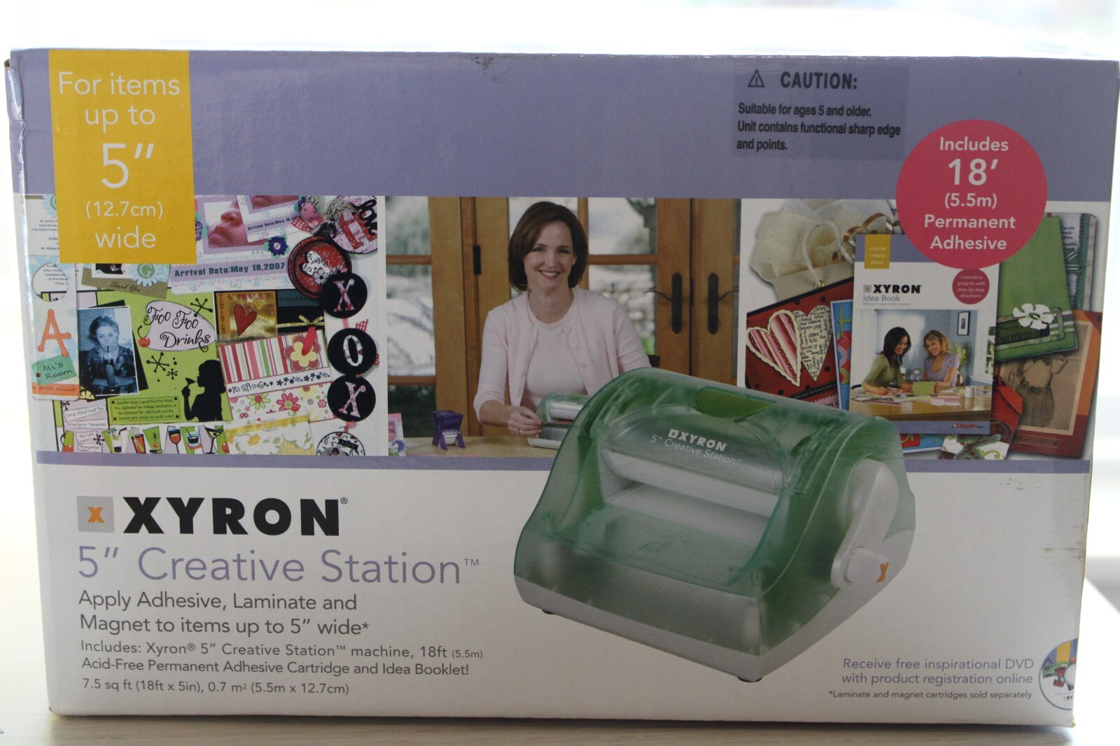 XYRON 5" Creative Station Laminator Label Magnet Maker Plus 18' Refill Cartridge