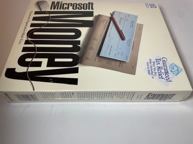 1991 Microsoft Money Sealed Big Box PC Software – Vintage 90s Windows Floppy