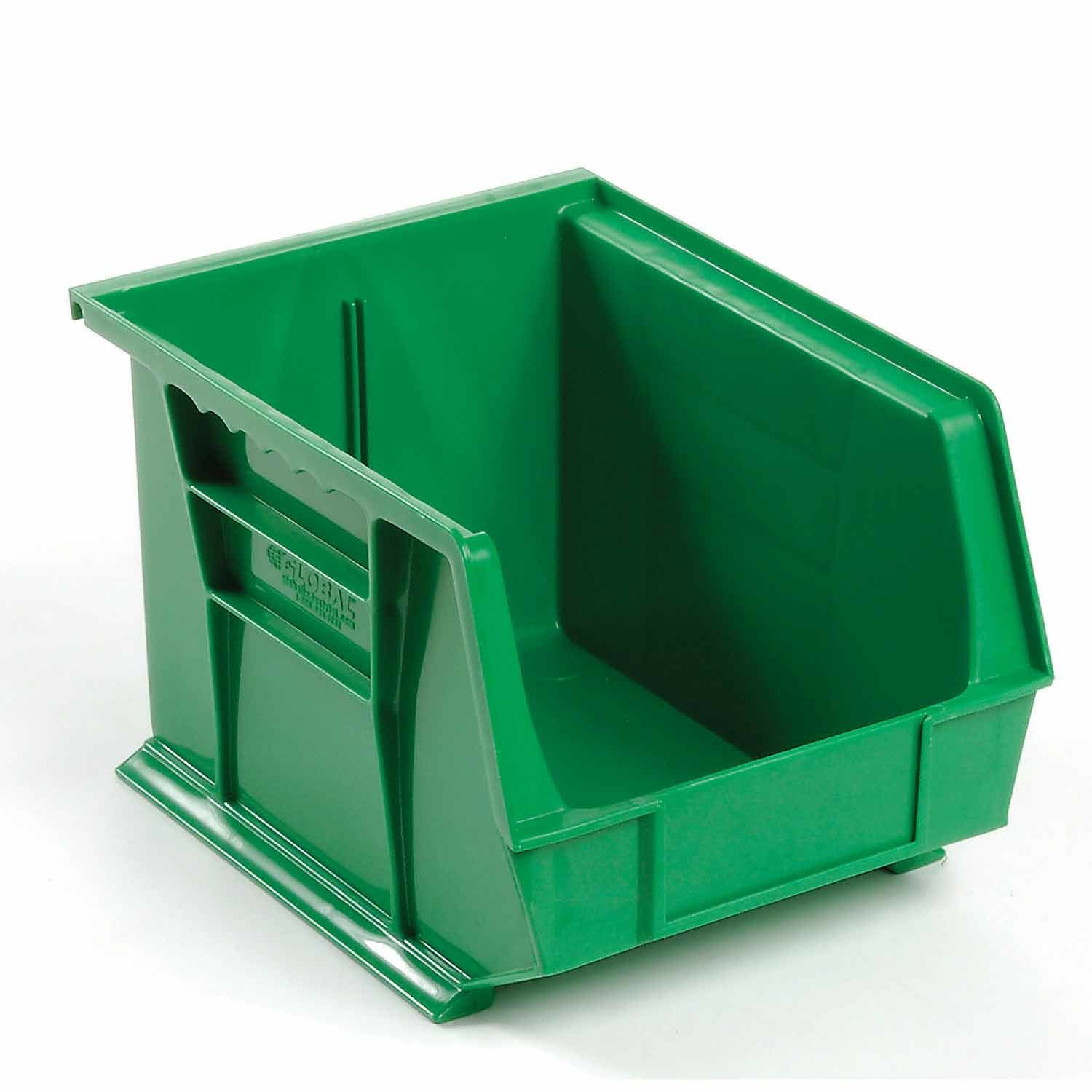 Plastic Stacking Bin 8-1/4 x 10-3/4 x 7 Green Lot of 6