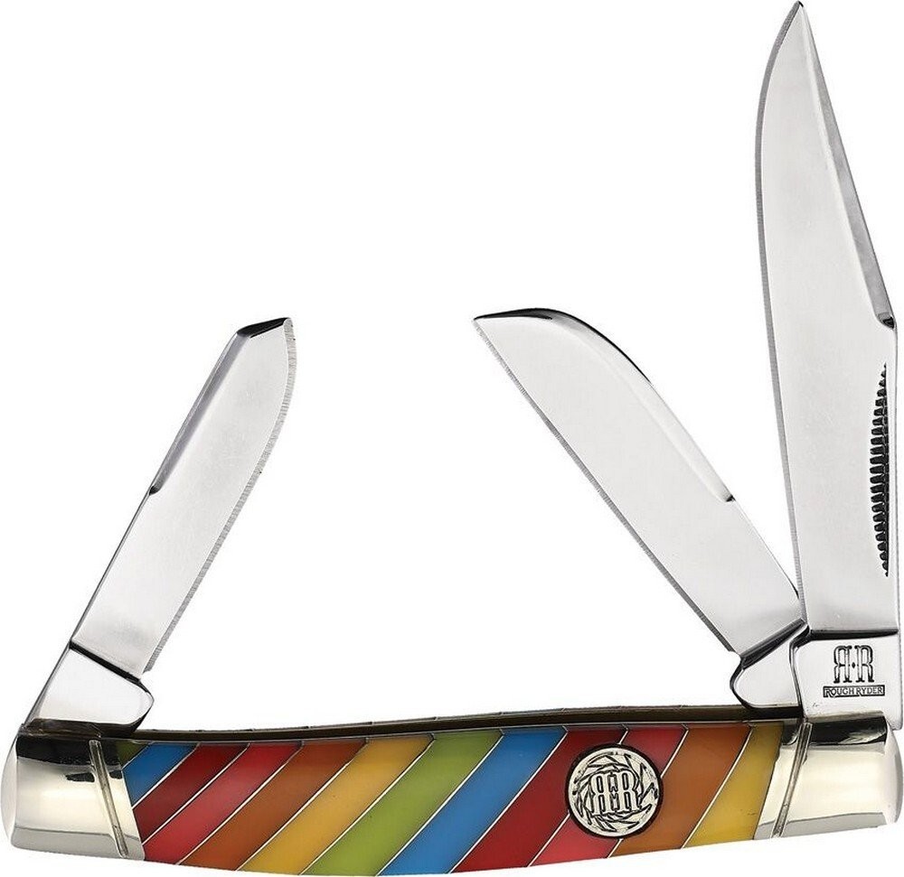 Rough Ryder Stockman Lollipop Folding Knife Multi Plastic Handle - RR2464-KB307